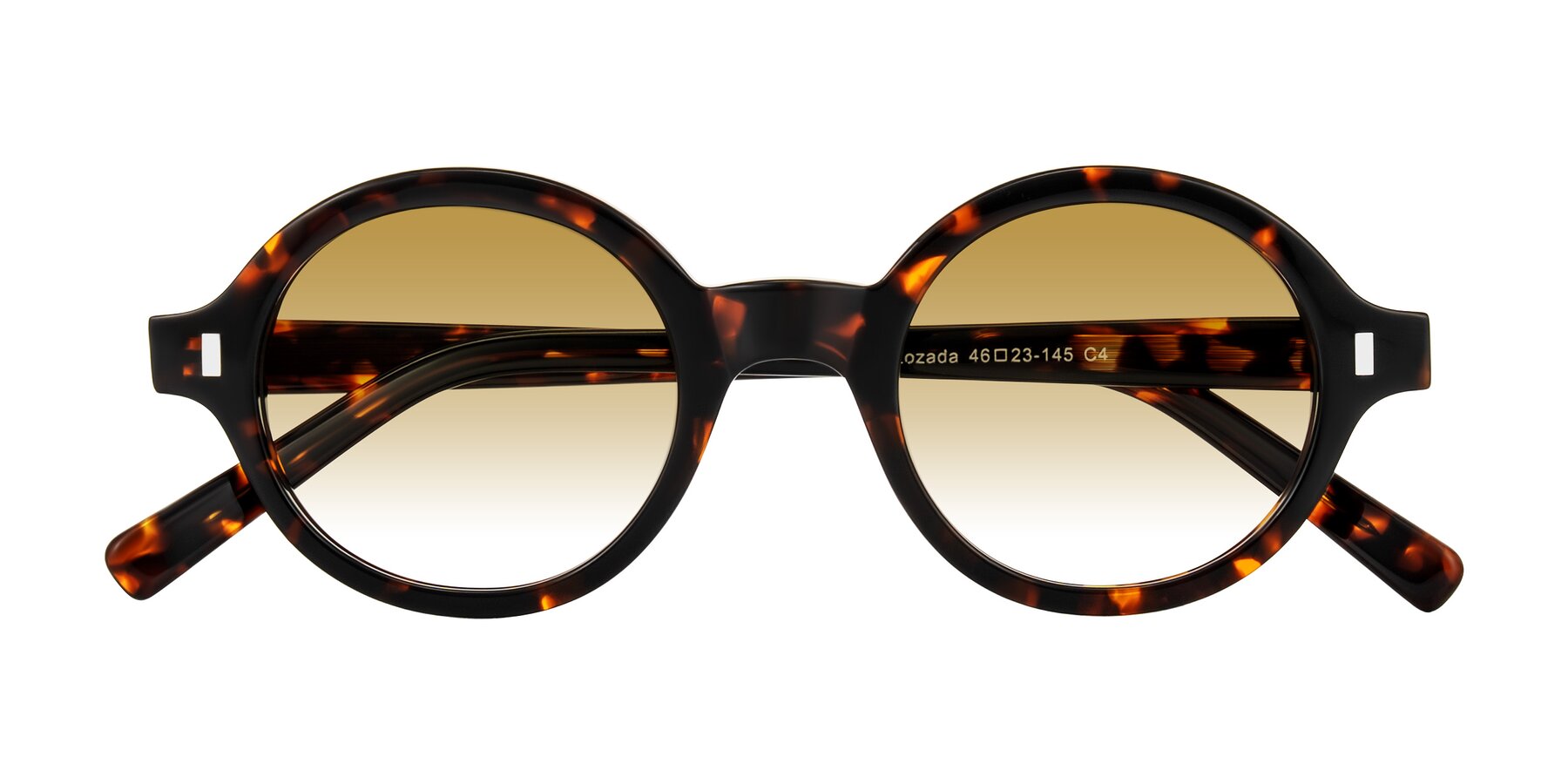 Folded Front of Lozada in Tortoise with Champagne Gradient Lenses