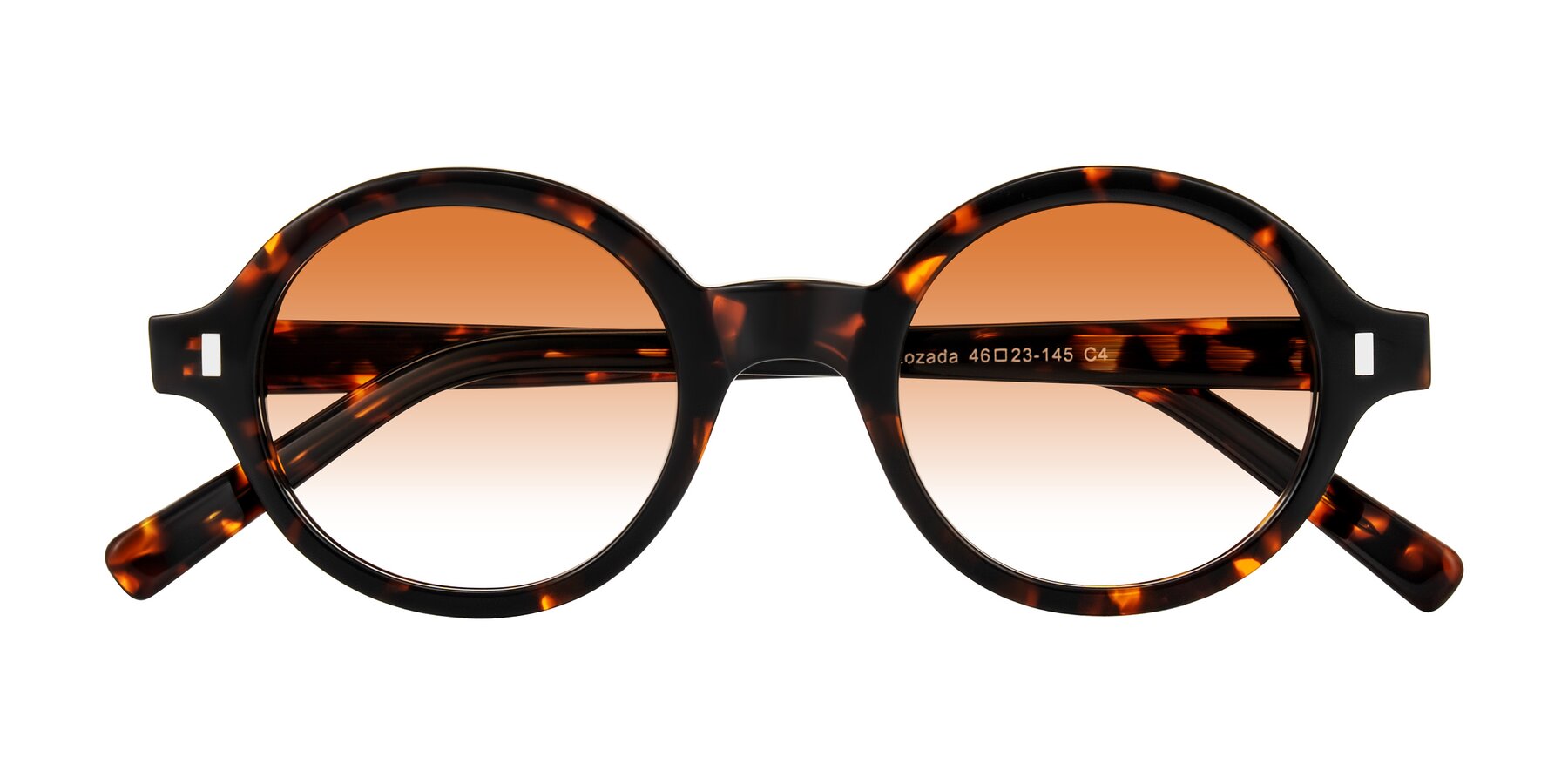 Folded Front of Lozada in Tortoise with Orange Gradient Lenses
