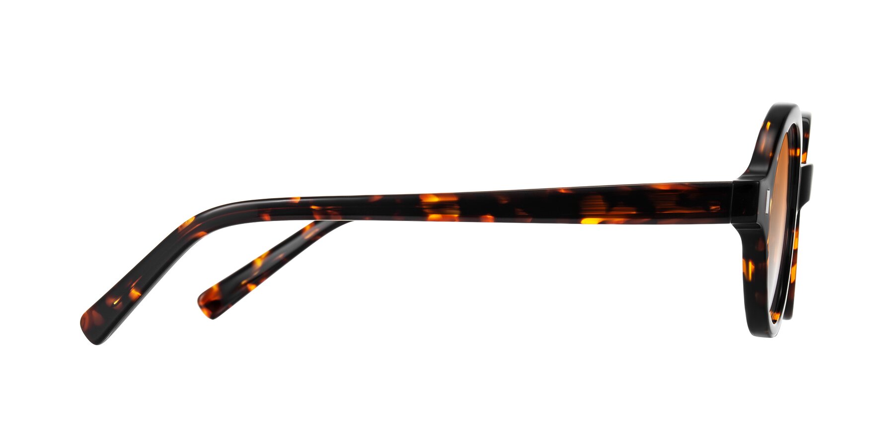 Side of Lozada in Tortoise with Orange Gradient Lenses