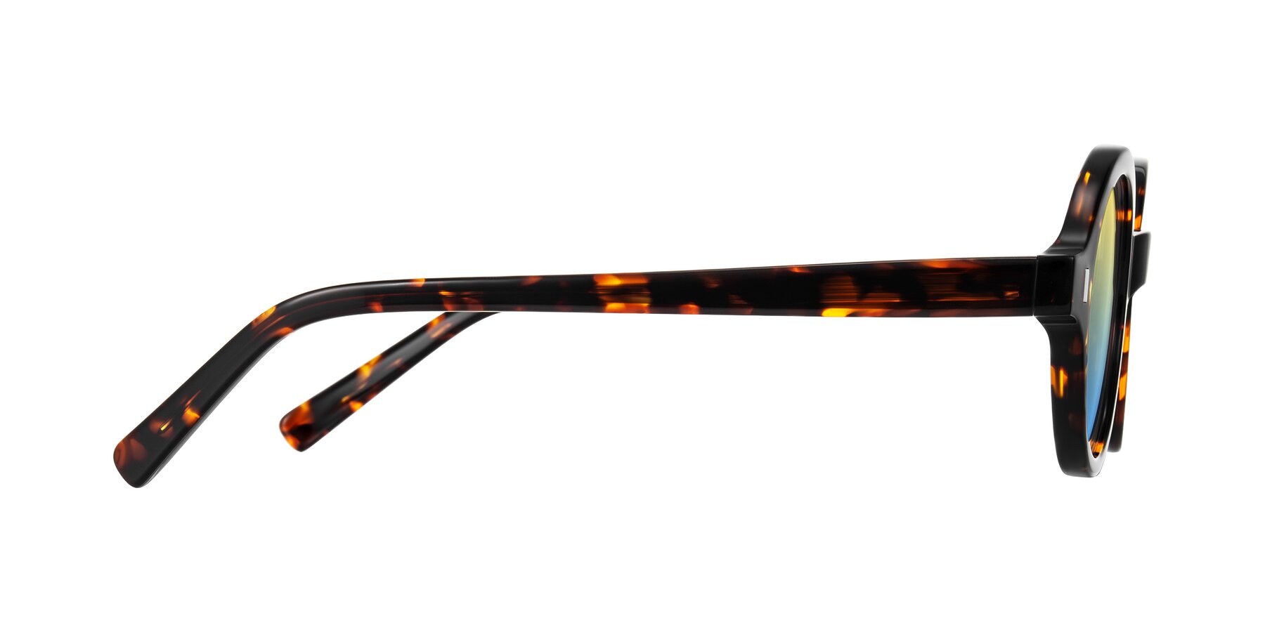 Side of Lozada in Tortoise with Yellow / Blue Gradient Lenses