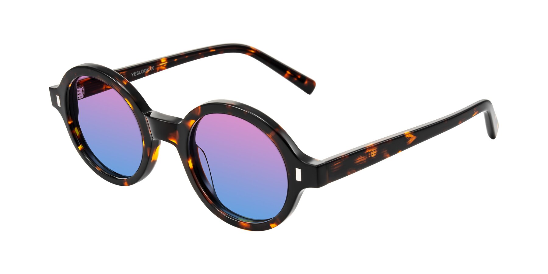 Angle of Lozada in Tortoise with Pink / Blue Gradient Lenses