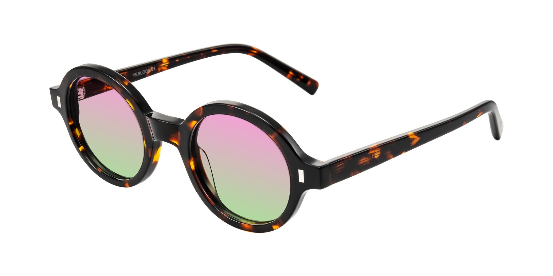 Angle of Lozada in Tortoise with Pink / Green Gradient Lenses