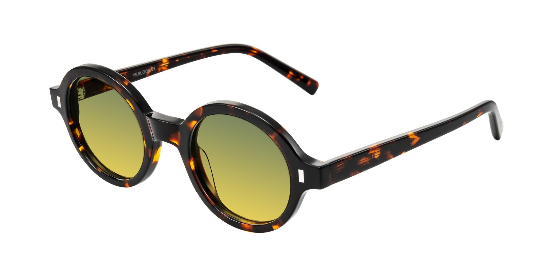Angle of Lozada in Tortoise with Green / Yellow Gradient Lenses