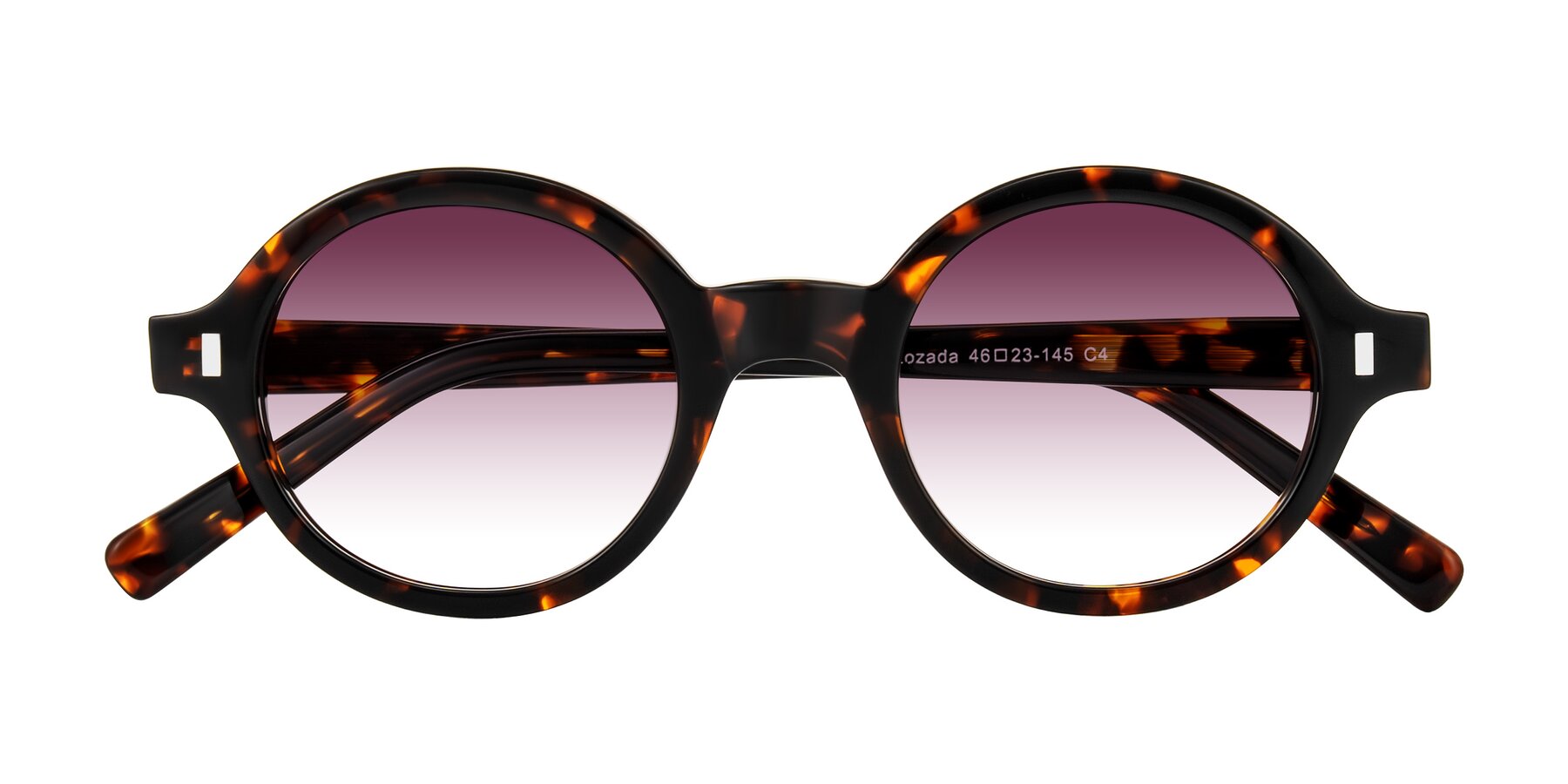 Folded Front of Lozada in Tortoise with Wine Gradient Lenses