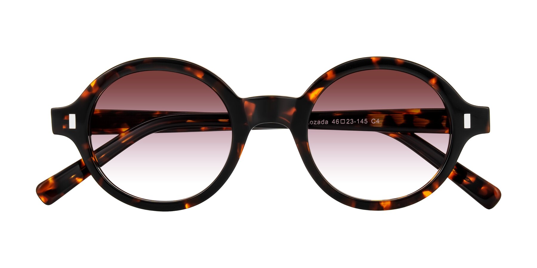 Folded Front of Lozada in Tortoise with Garnet Gradient Lenses