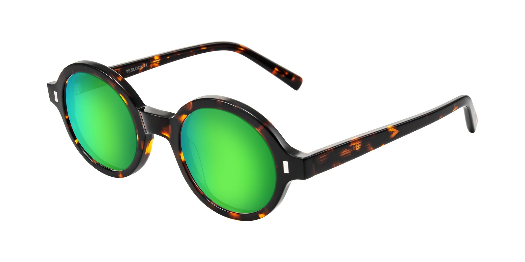 Angle of Lozada in Tortoise with Green Mirrored Lenses