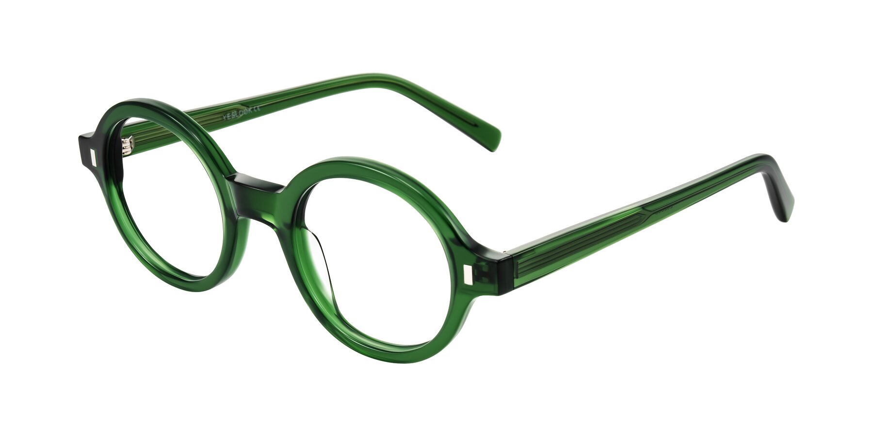 Angle of Lozada in Jade Green with Clear Eyeglass Lenses