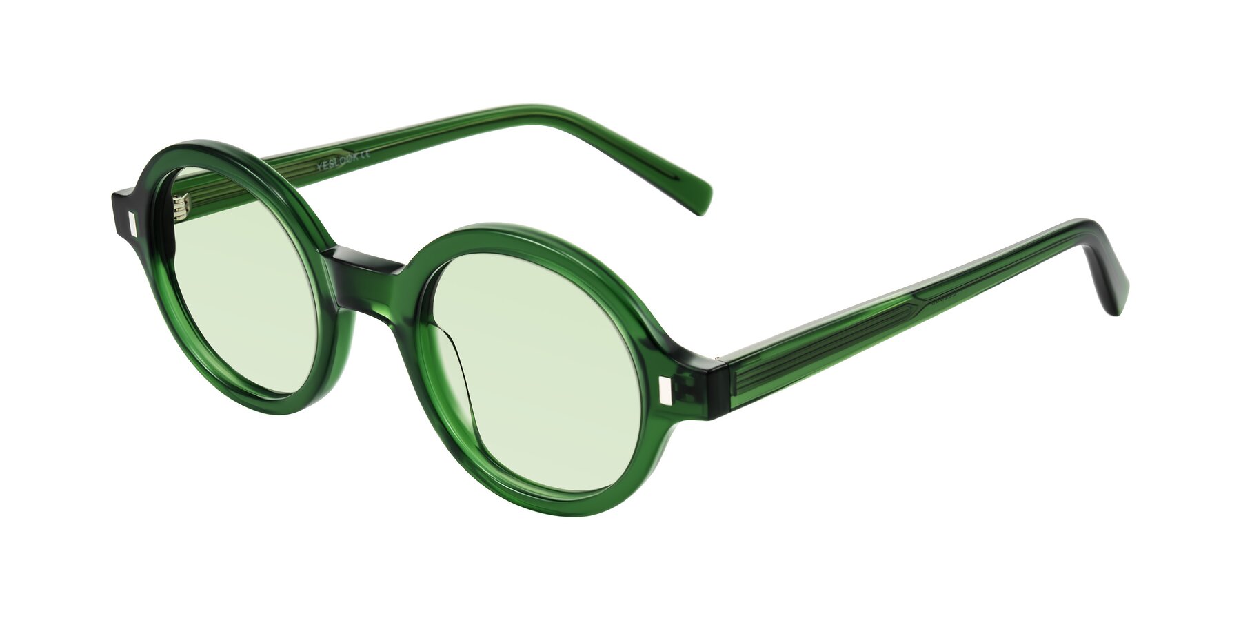 Angle of Lozada in Jade Green with Light Green Tinted Lenses