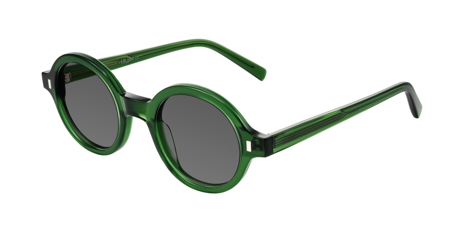 Angle of Lozada in Jade Green with Medium Gray Tinted Lenses