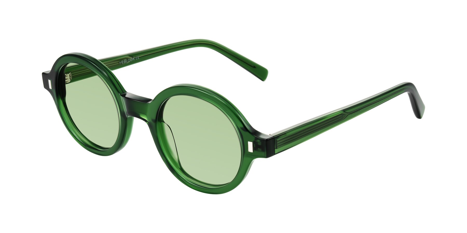 Angle of Lozada in Jade Green with Medium Green Tinted Lenses
