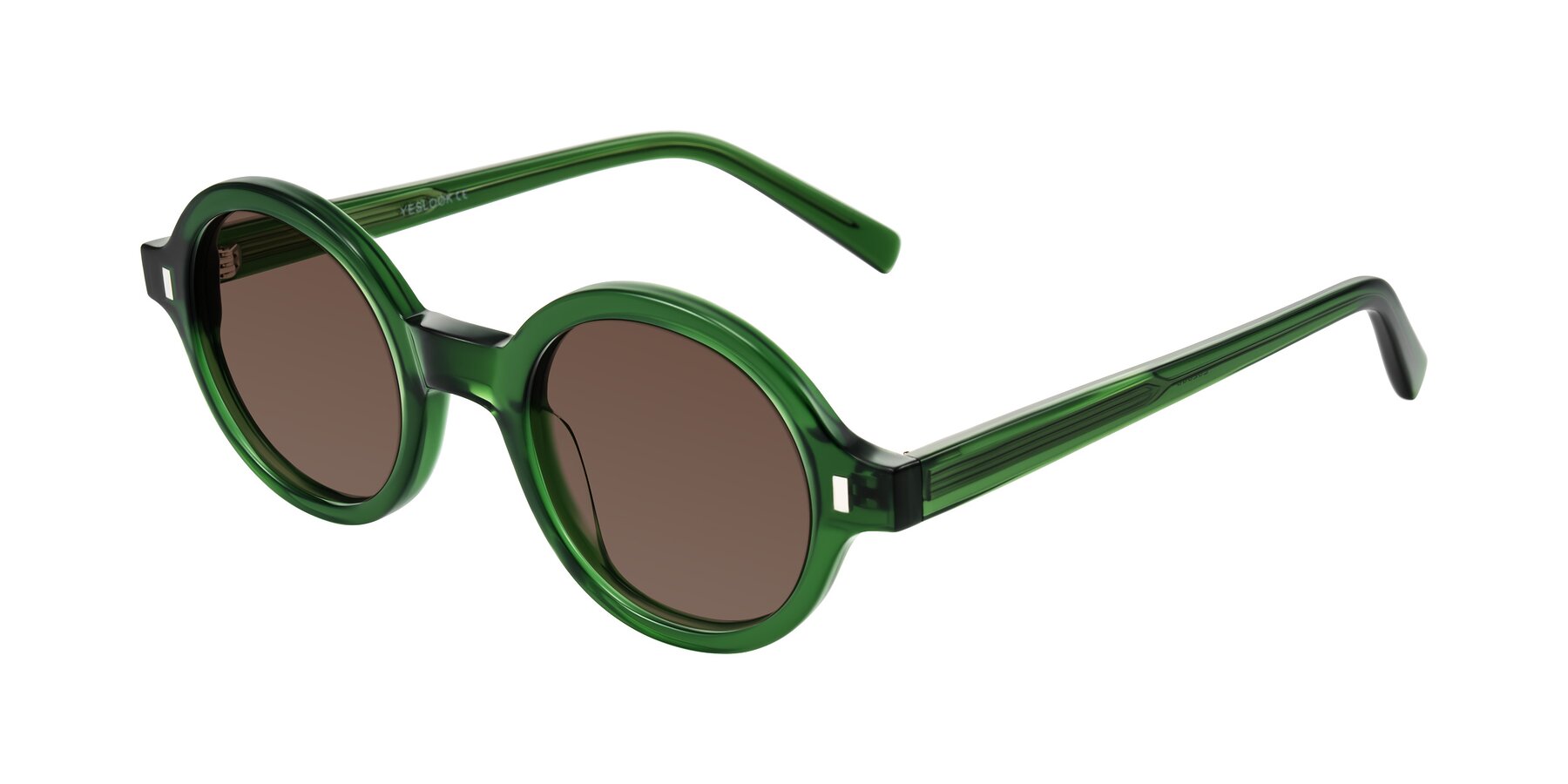 Angle of Lozada in Jade Green with Brown Tinted Lenses
