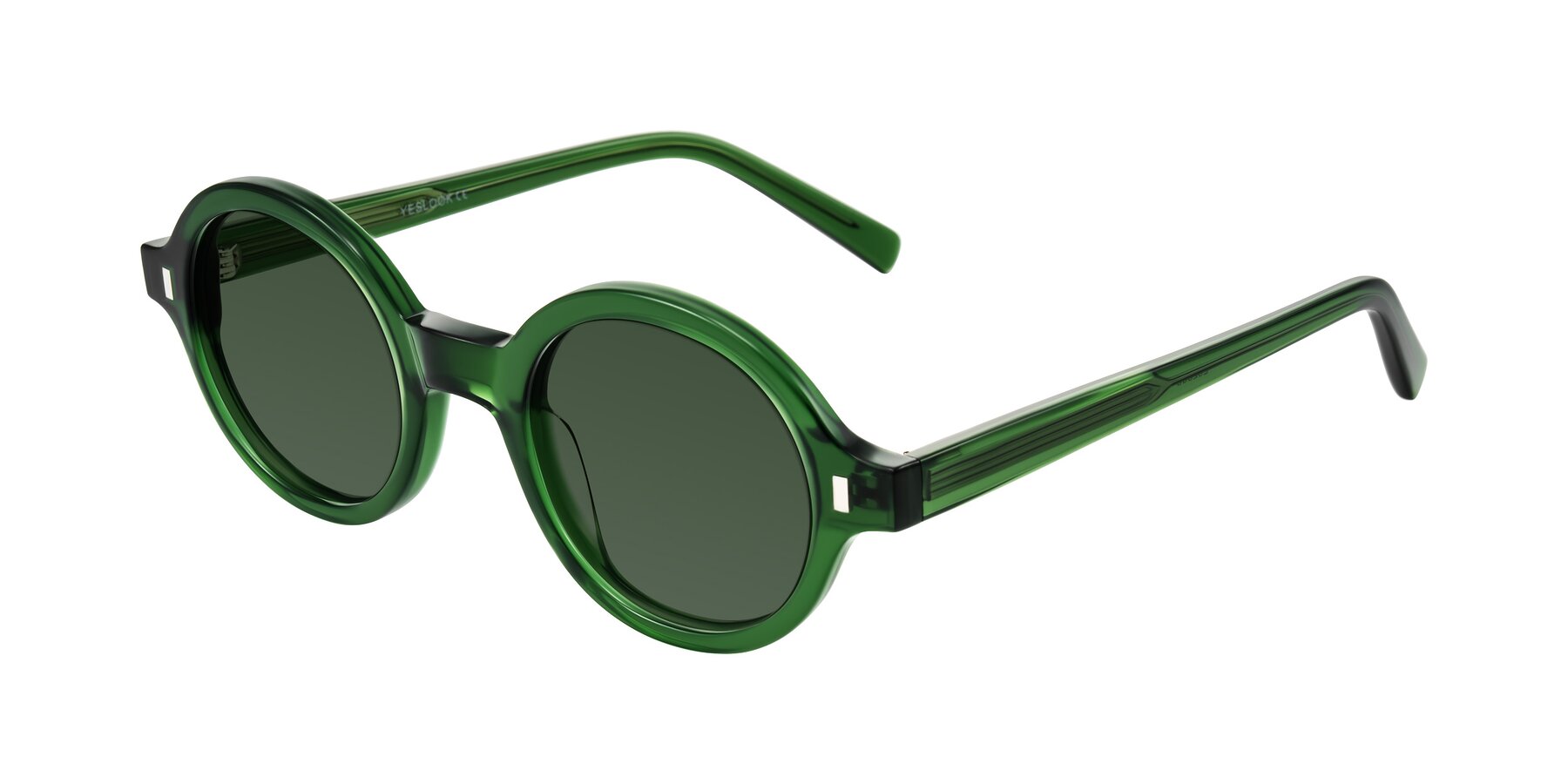 Angle of Lozada in Jade Green with Green Tinted Lenses