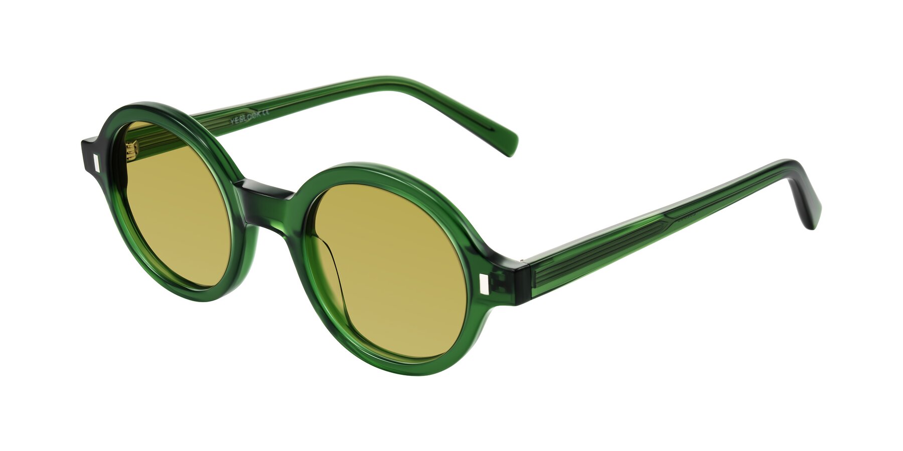 Angle of Lozada in Jade Green with Champagne Tinted Lenses