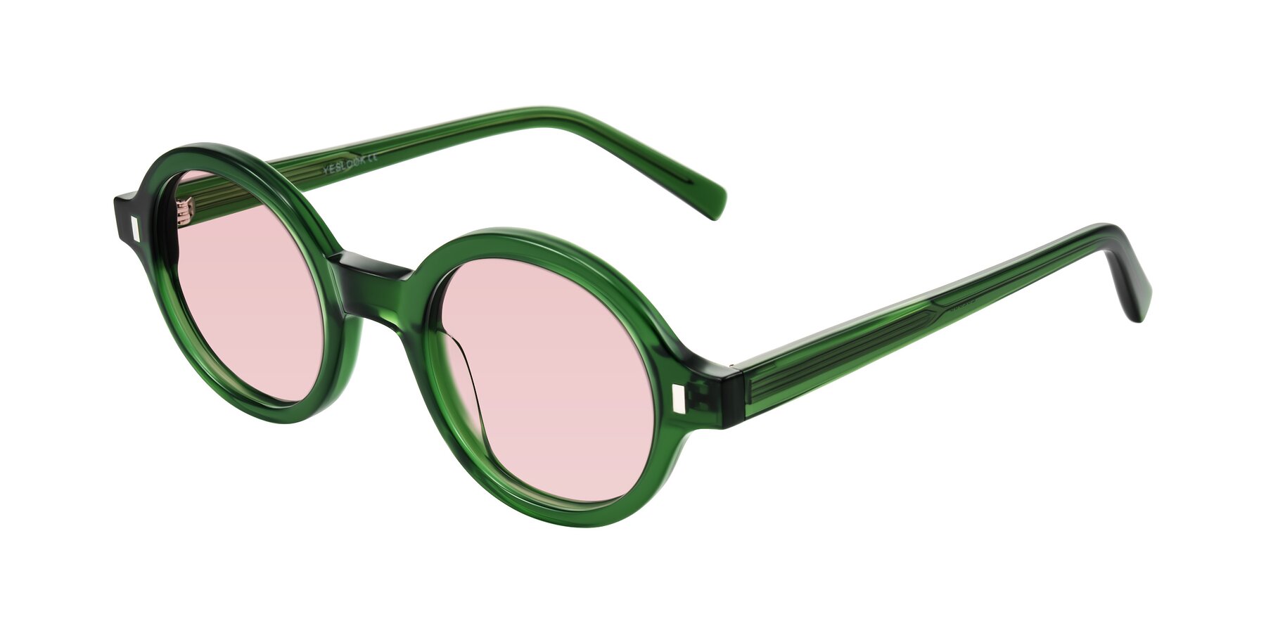 Angle of Lozada in Jade Green with Light Garnet Tinted Lenses