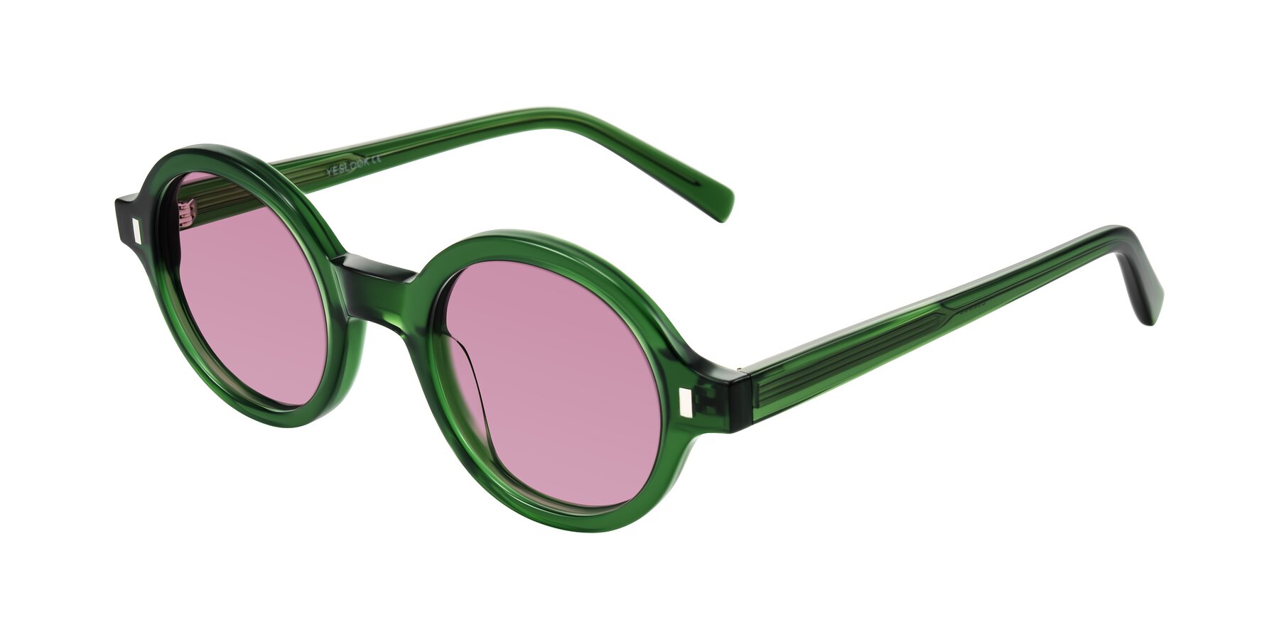 Angle of Lozada in Jade Green with Medium Wine Tinted Lenses