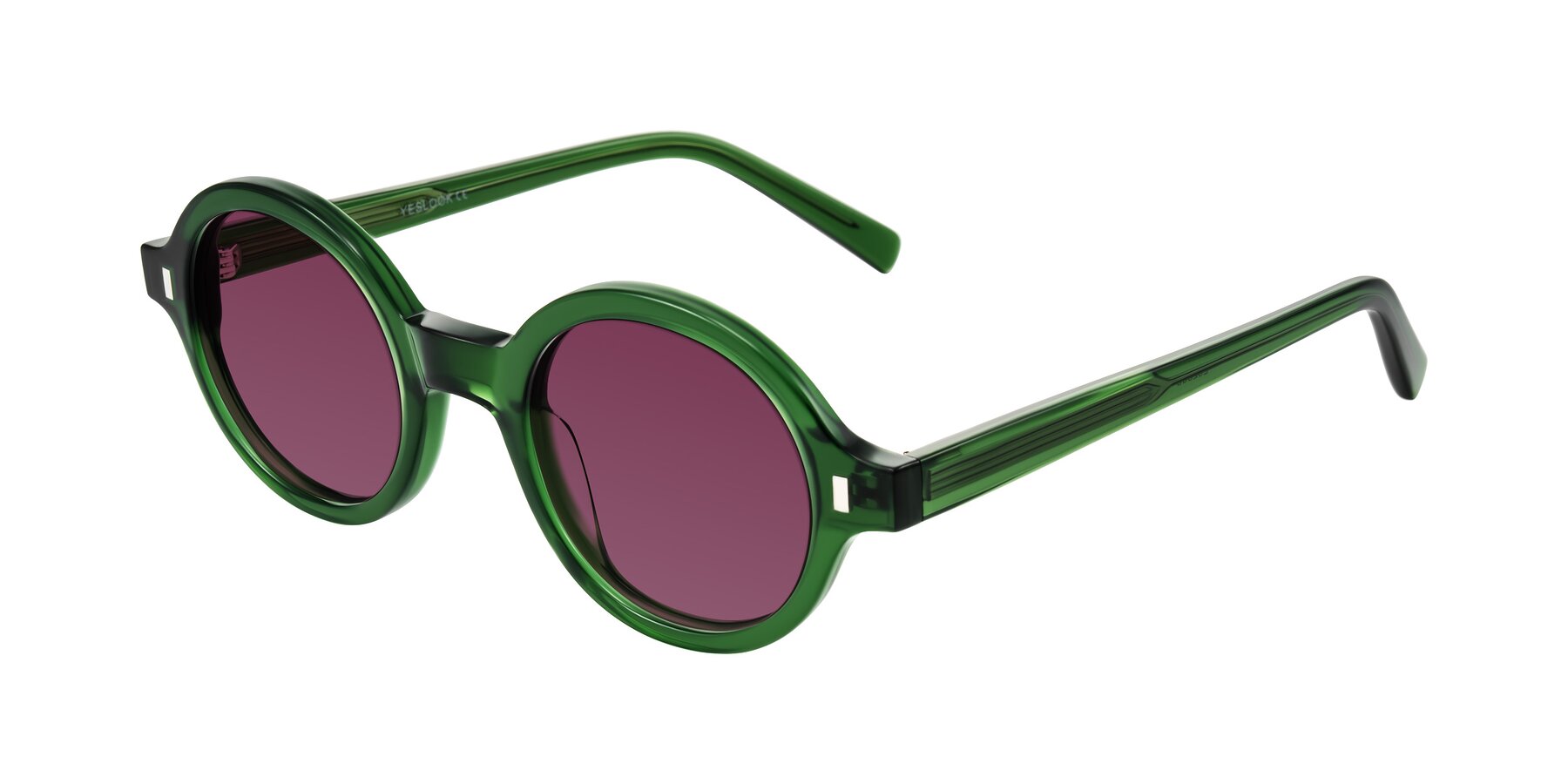 Angle of Lozada in Jade Green with Wine Tinted Lenses