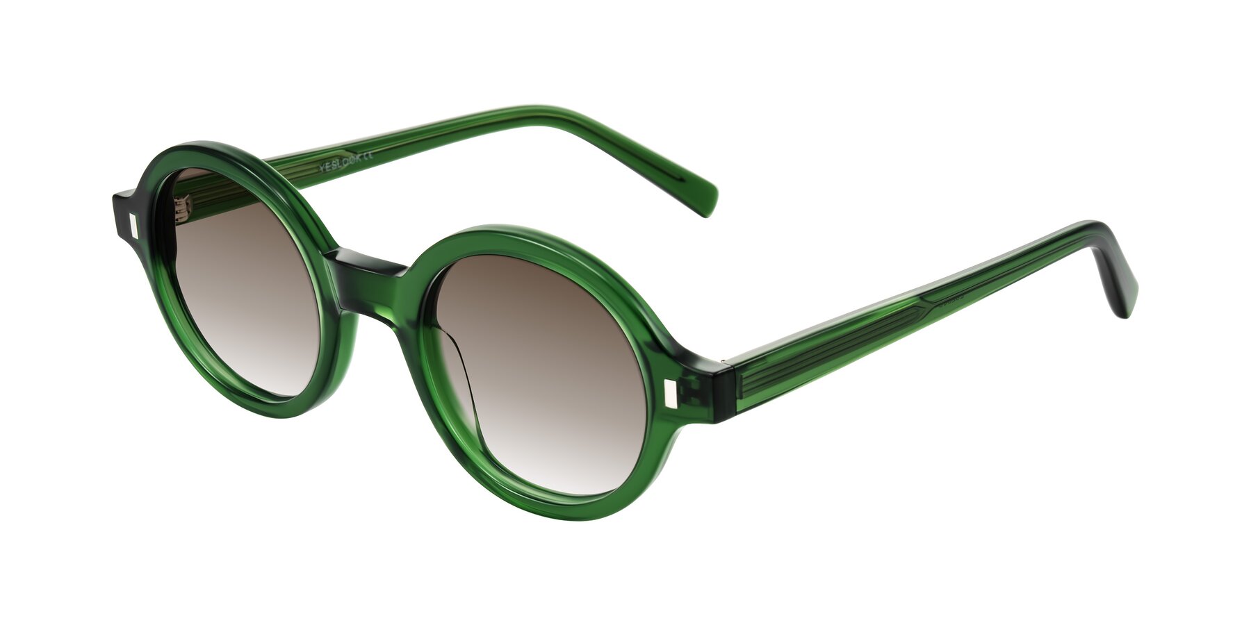 Angle of Lozada in Jade Green with Brown Gradient Lenses