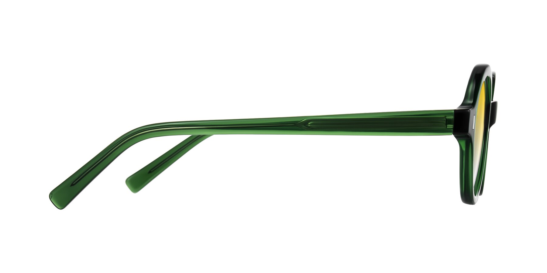 Side of Lozada in Jade Green with Yellow Gradient Lenses
