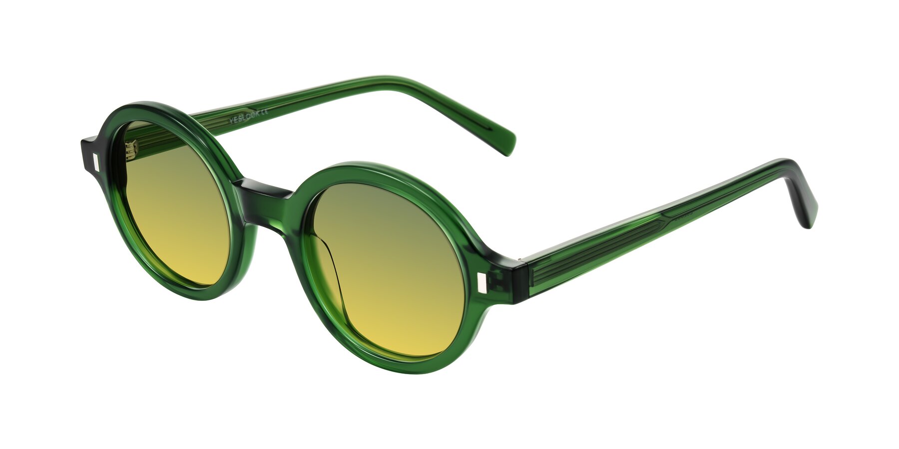 Angle of Lozada in Jade Green with Green / Yellow Gradient Lenses