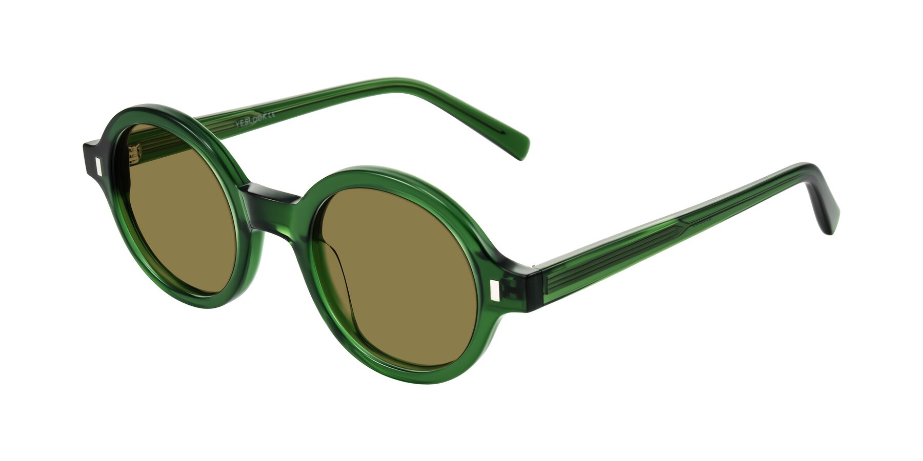 Angle of Lozada in Jade Green with Brown Polarized Lenses
