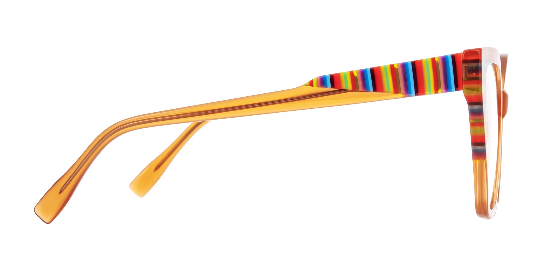 Side of Zimme in Honey Groove with Clear Eyeglass Lenses