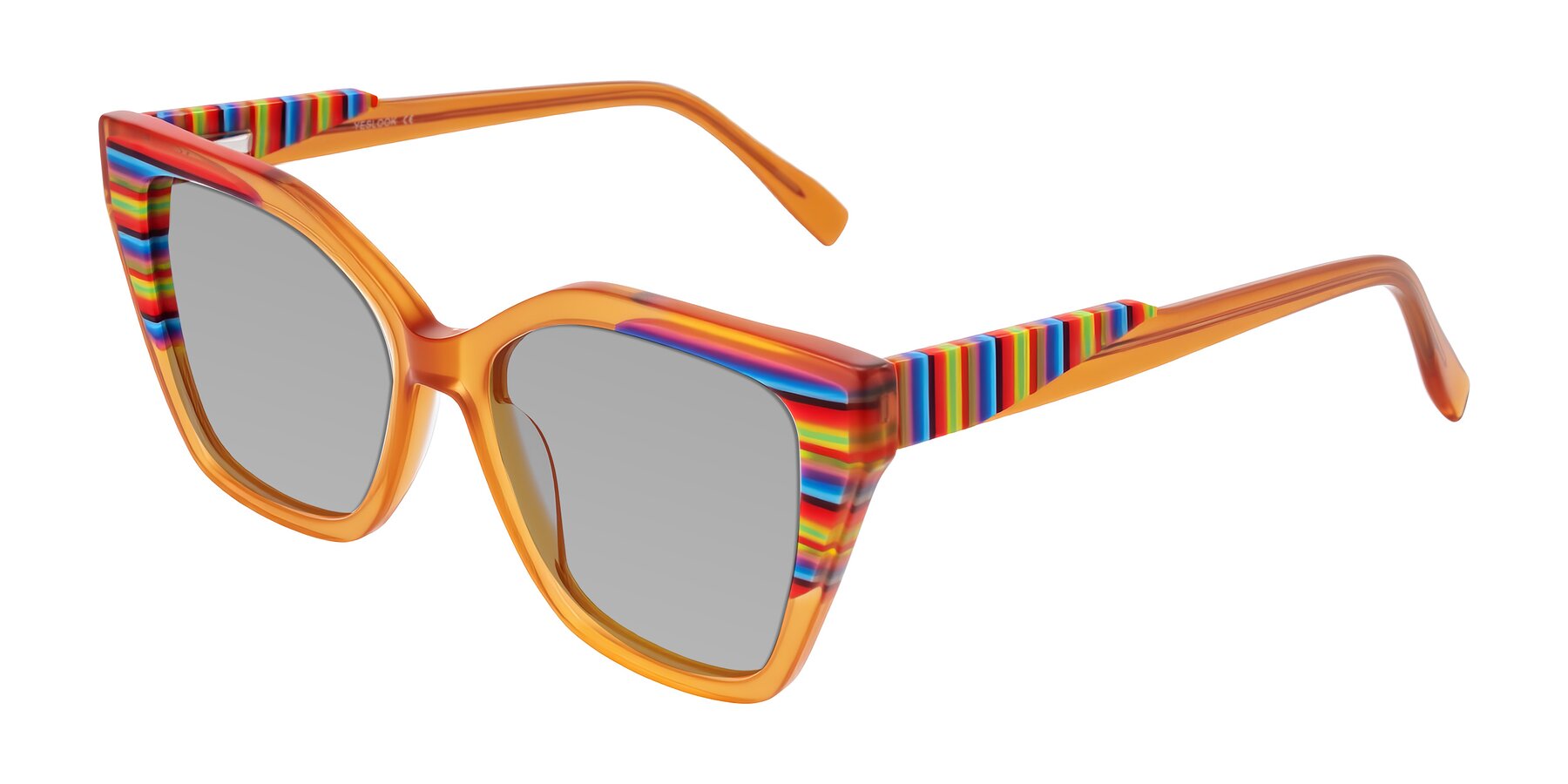 Angle of Zimme in Honey Groove with Light Gray Tinted Lenses