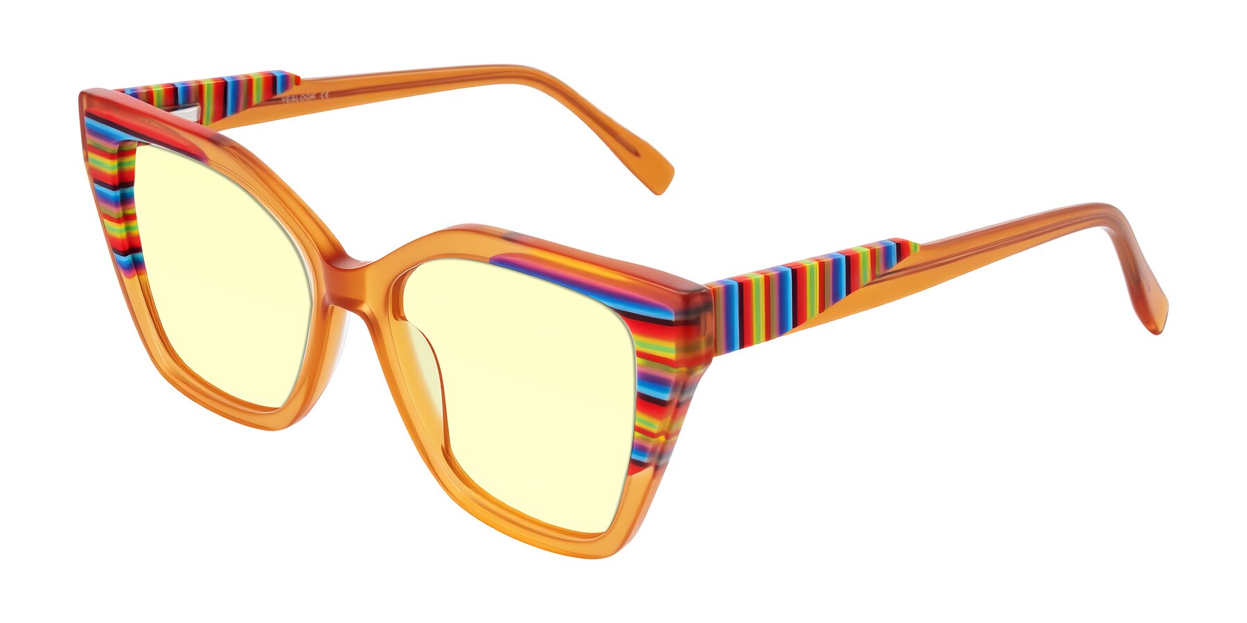 Angle of Zimme in Honey Groove with Light Yellow Tinted Lenses