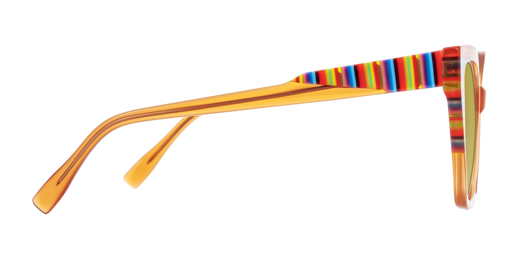 Side of Zimme in Honey Groove with Champagne Tinted Lenses