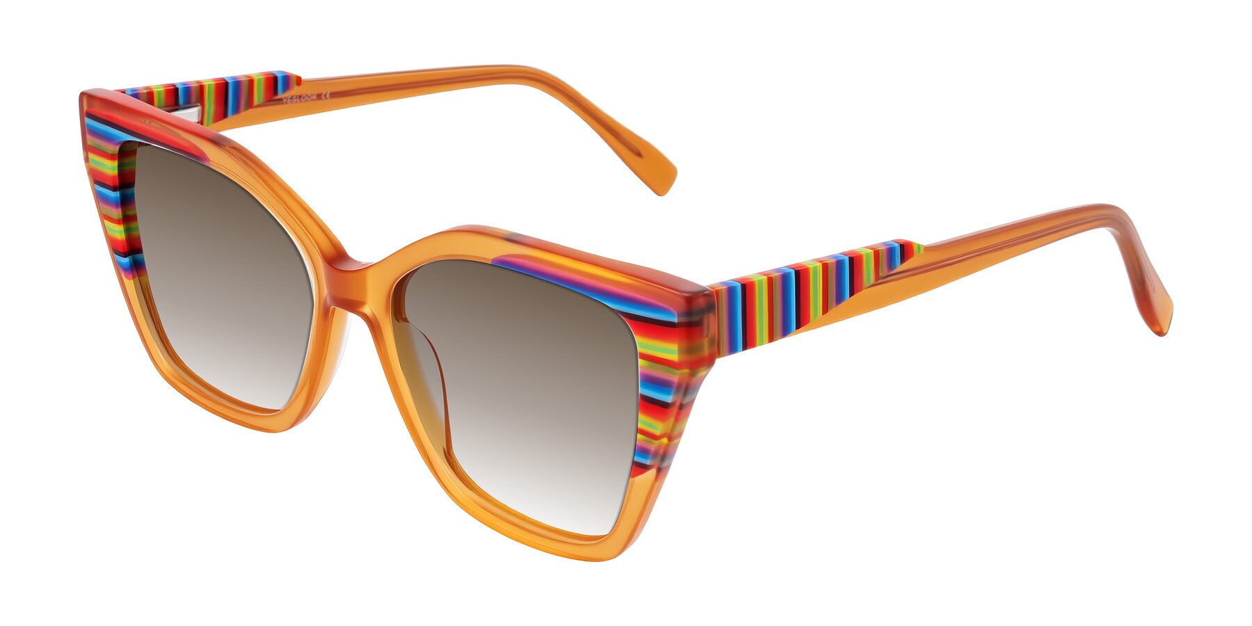 Angle of Zimme in Honey Groove with Brown Gradient Lenses