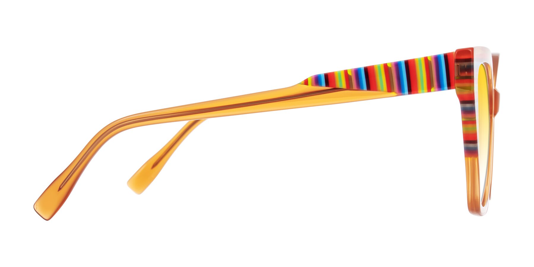 Side of Zimme in Honey Groove with Yellow Gradient Lenses