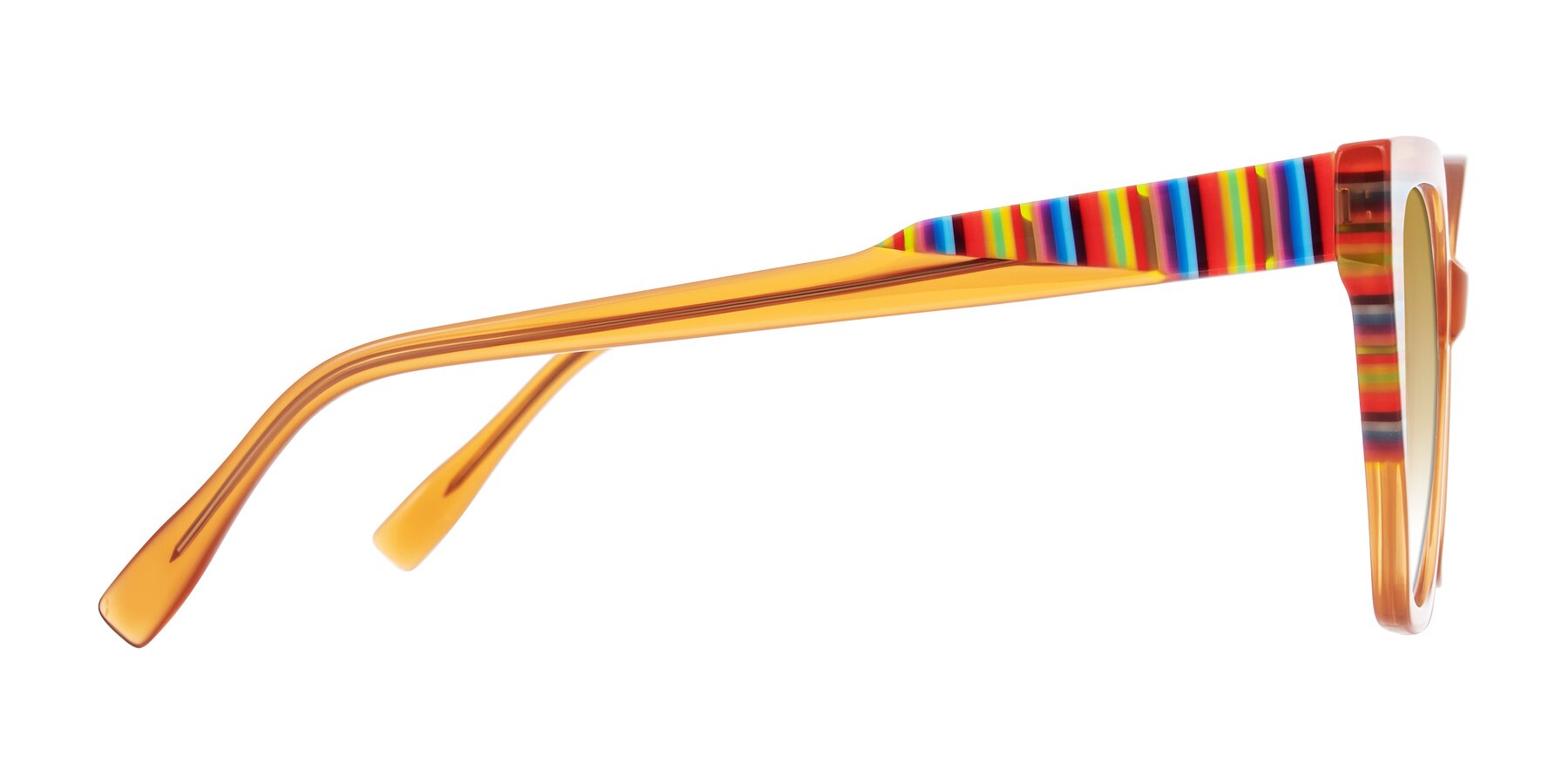Side of Zimme in Honey Groove with Champagne Gradient Lenses