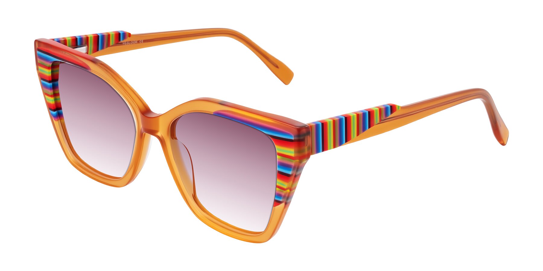 Angle of Zimme in Honey Groove with Wine Gradient Lenses