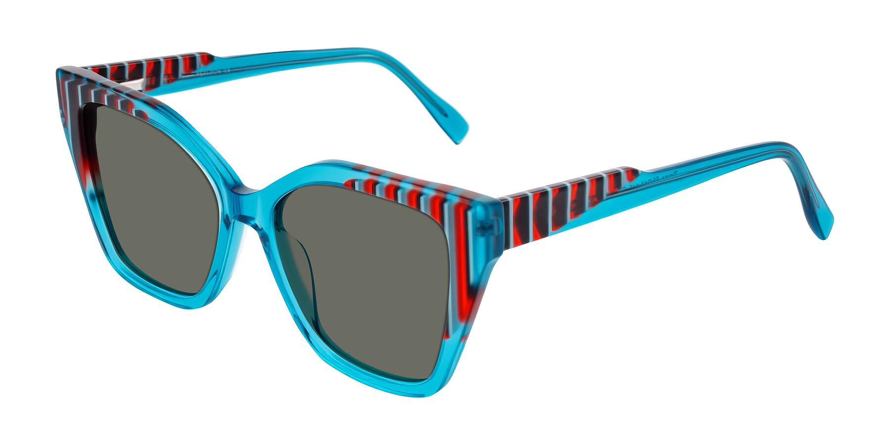 Angle of Zimme in Blue Fizz with Gray Polarized Lenses
