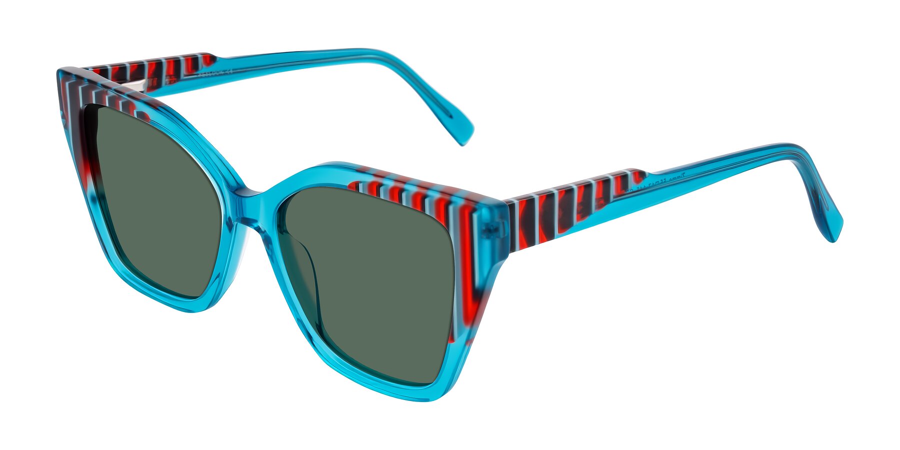 Angle of Zimme in Blue Fizz with Green Polarized Lenses