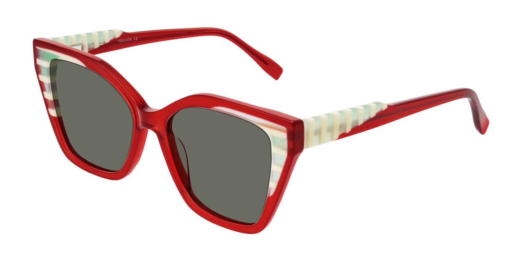 Angle of Zimme in Cherry Pop with Gray Polarized Lenses