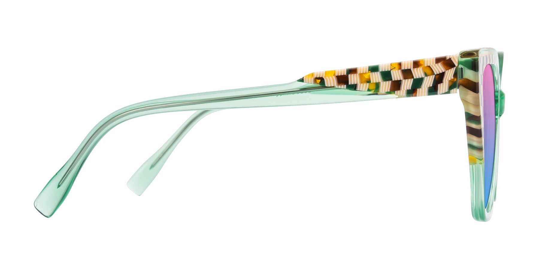 Side of Zimme in Mint Mod with Pink / Blue Gradient Lenses