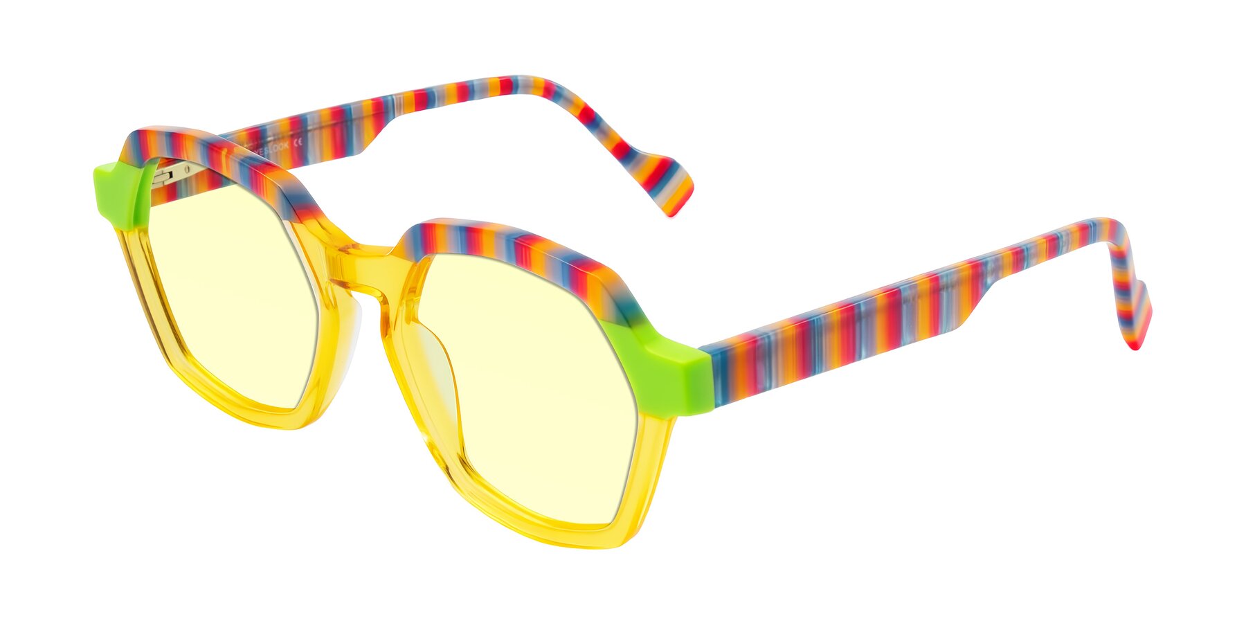 Angle of Ralyn in Citrine Pop with Light Yellow Tinted Lenses