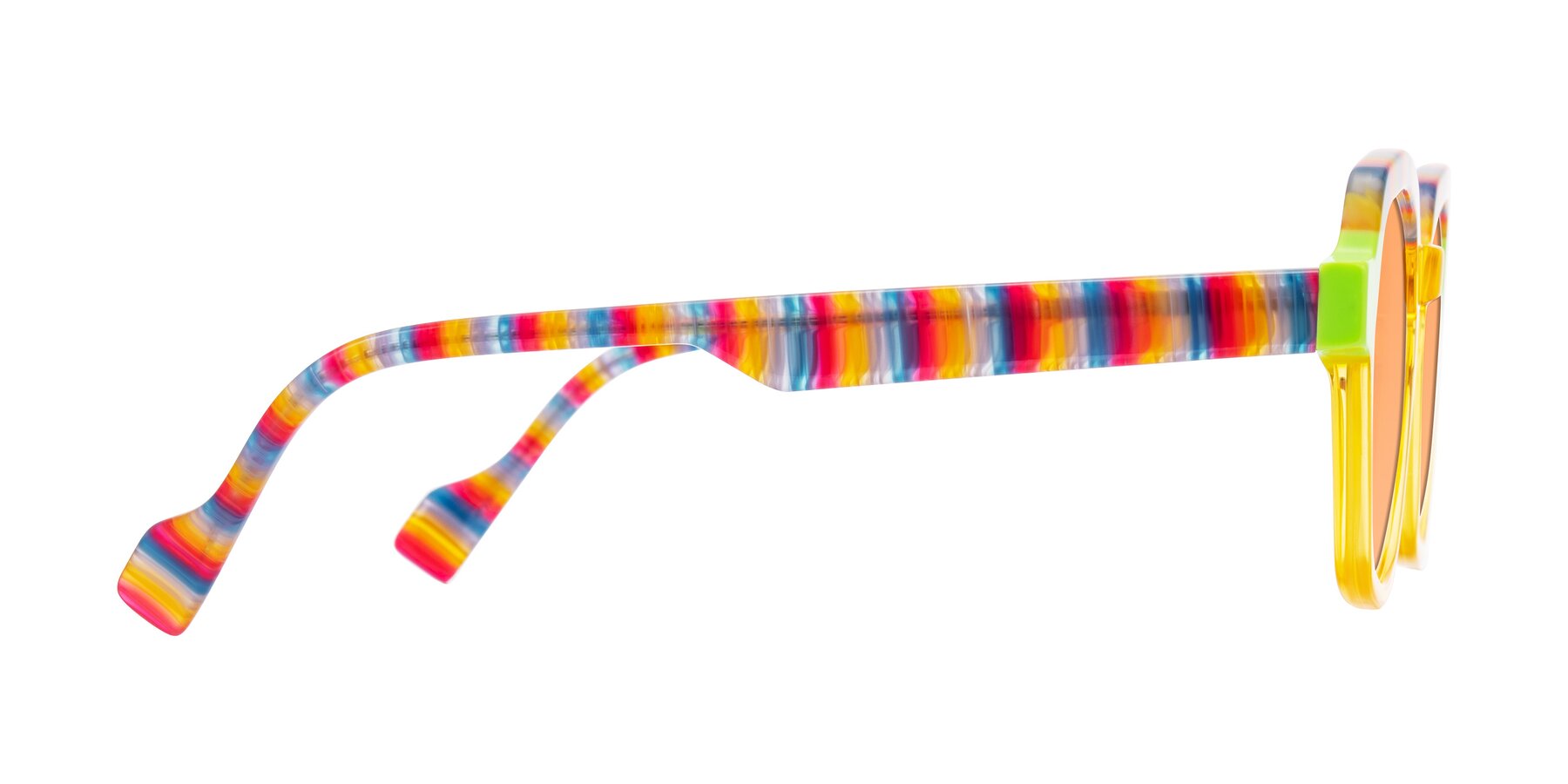 Side of Ralyn in Citrine Pop with Medium Orange Tinted Lenses