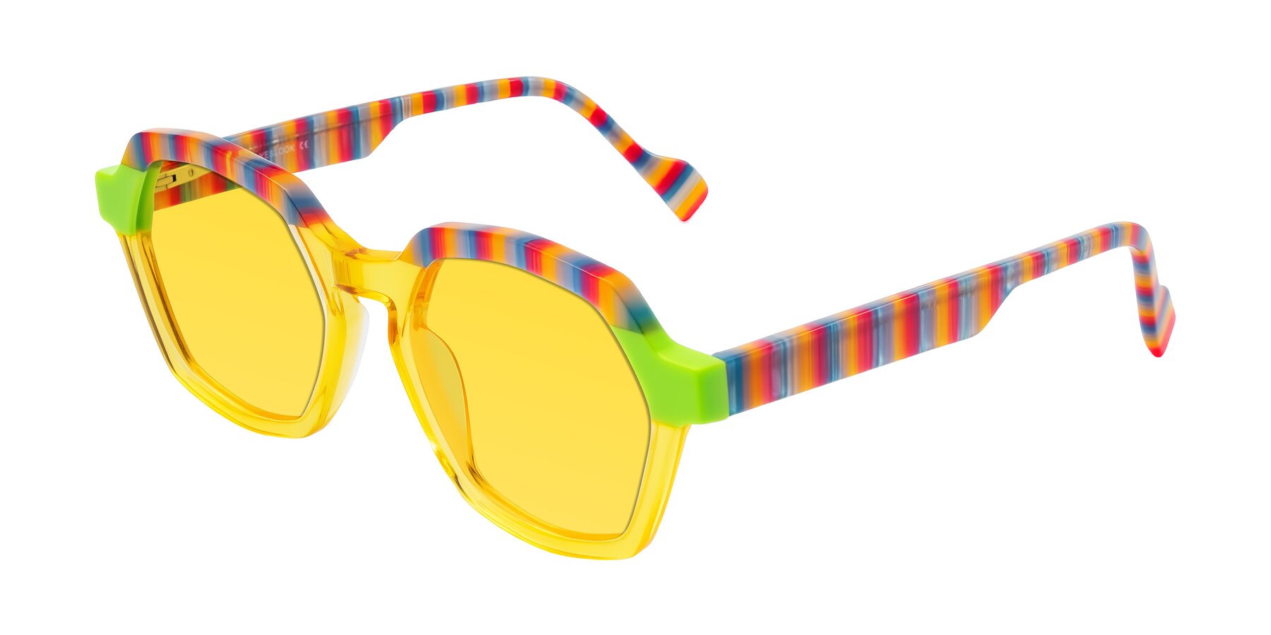 Angle of Ralyn in Citrine Pop with Yellow Tinted Lenses