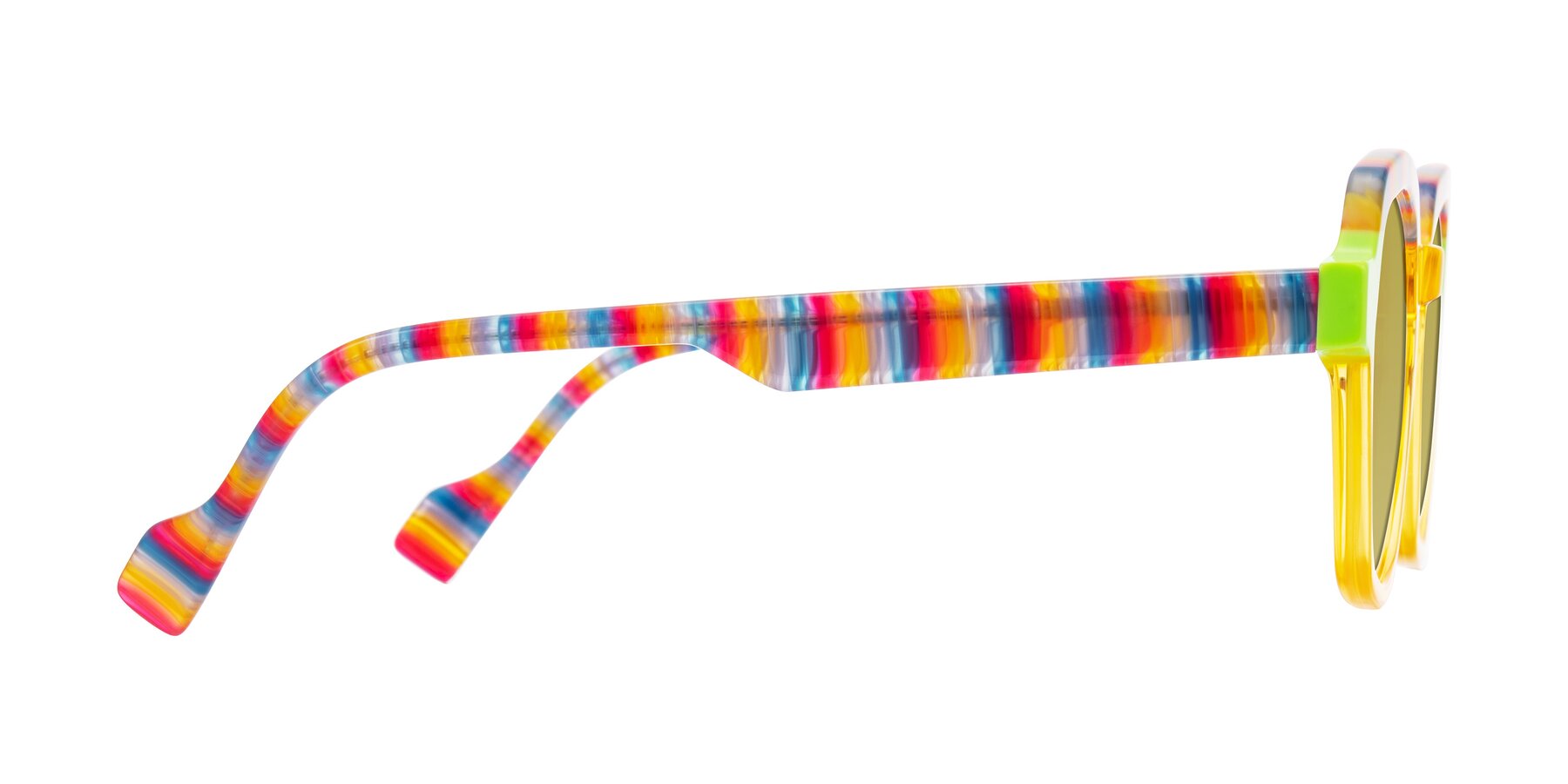 Side of Ralyn in Citrine Pop with Champagne Tinted Lenses