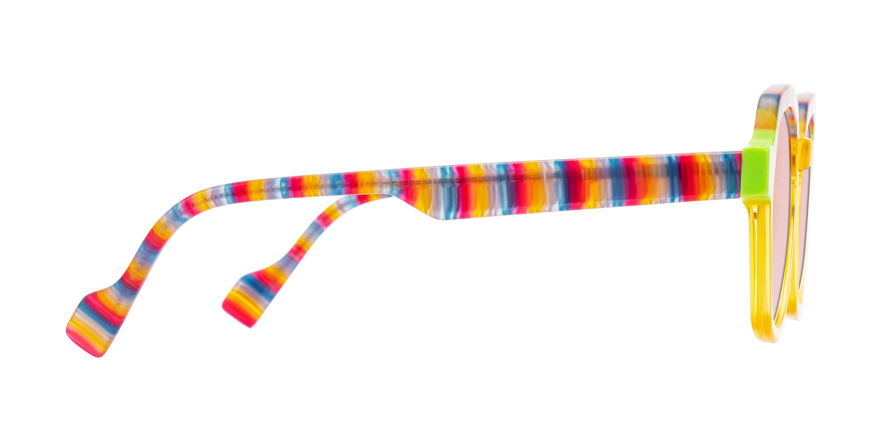Side of Ralyn in Citrine Pop with Light Garnet Tinted Lenses