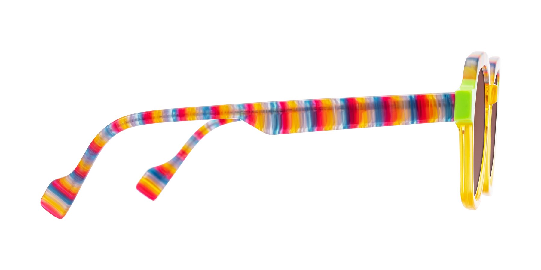 Side of Ralyn in Citrine Pop with Garnet Tinted Lenses