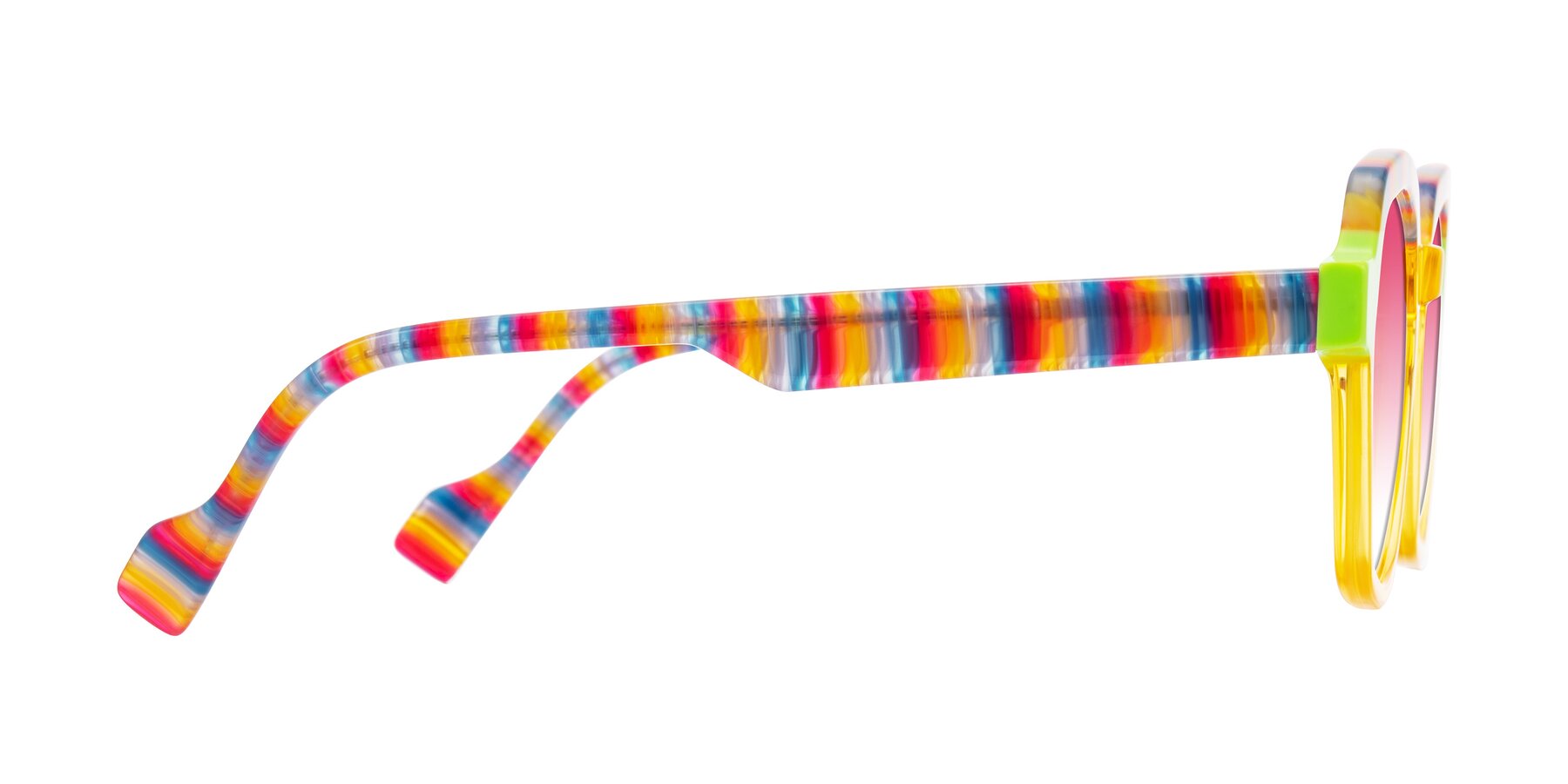 Side of Ralyn in Citrine Pop with Pink Gradient Lenses