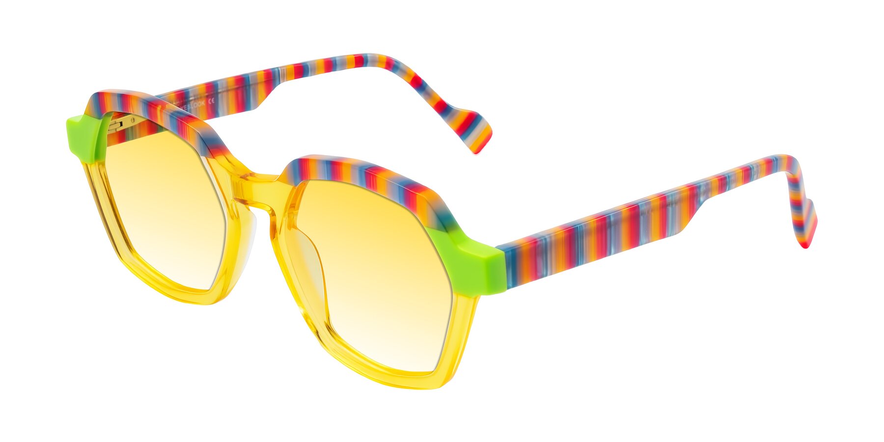 Angle of Ralyn in Citrine Pop with Yellow Gradient Lenses