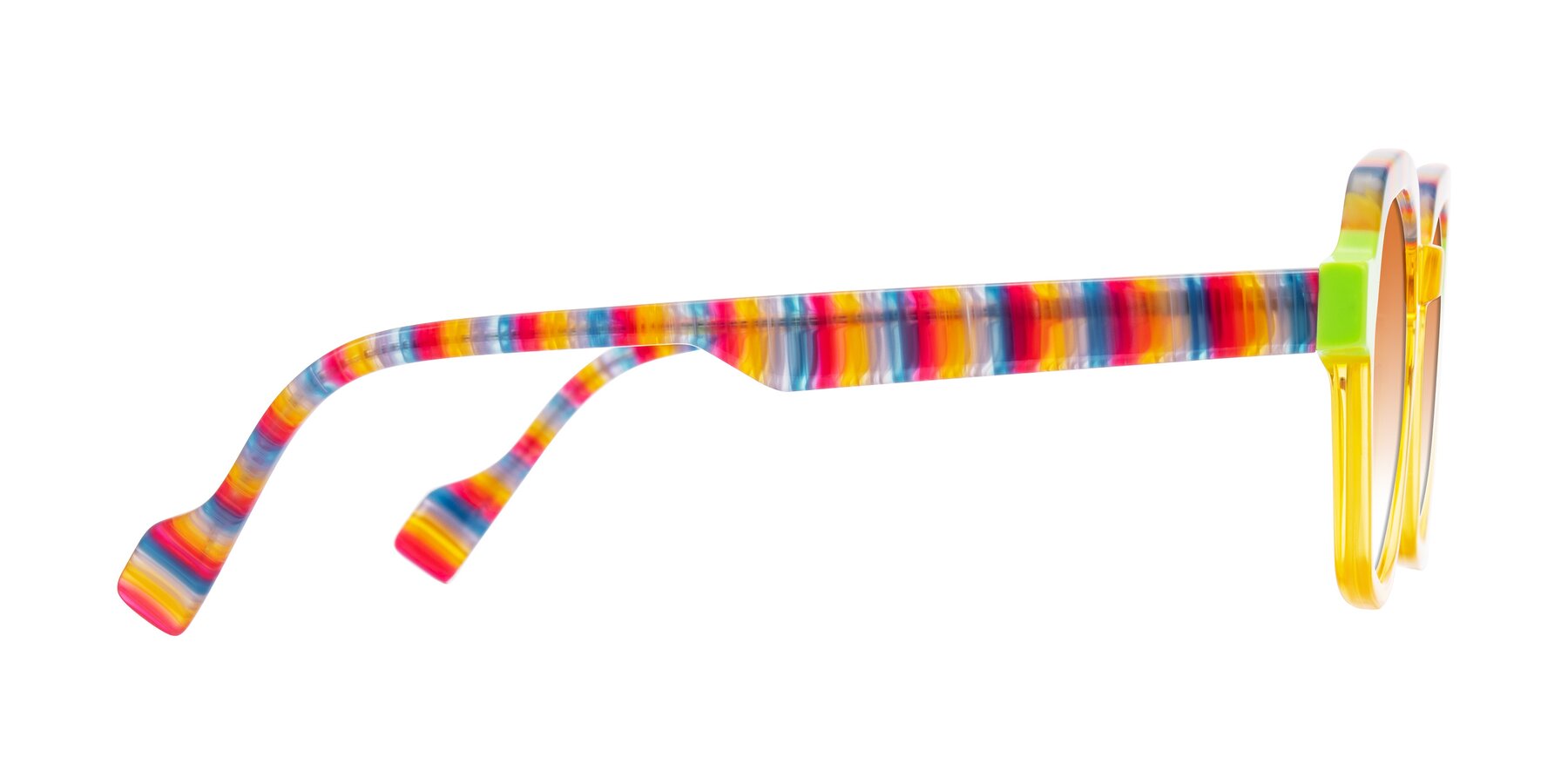 Side of Ralyn in Citrine Pop with Orange Gradient Lenses