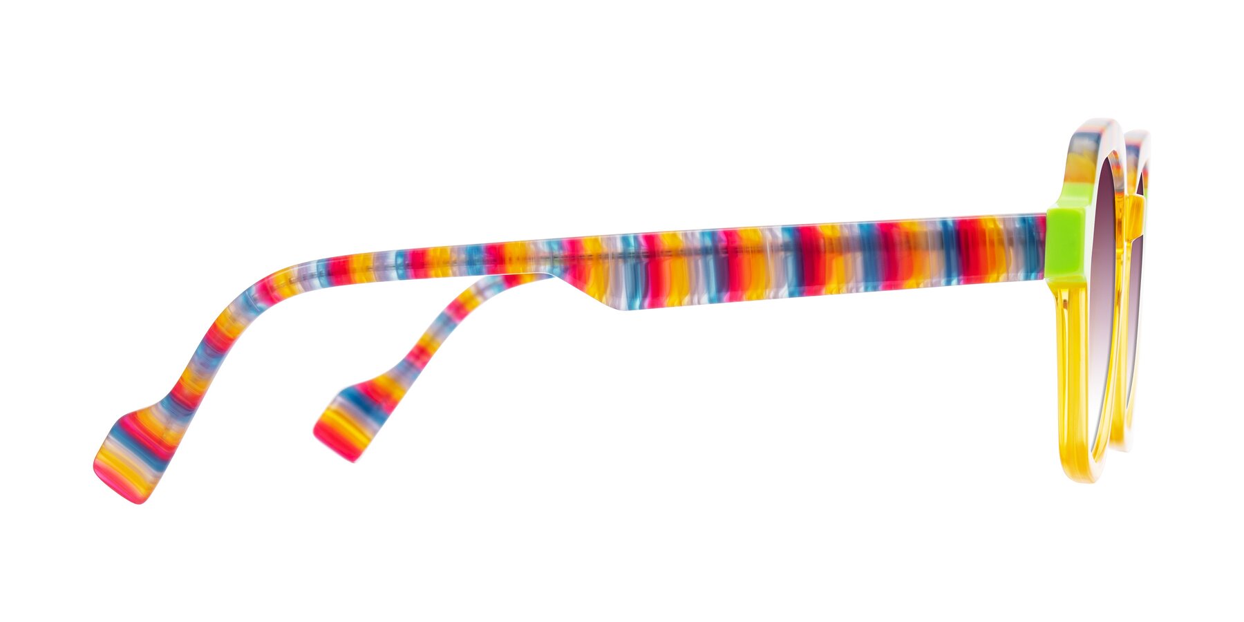 Side of Ralyn in Citrine Pop with Wine Gradient Lenses
