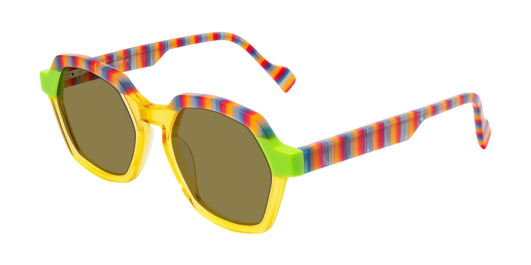 Angle of Ralyn in Citrine Pop with Brown Polarized Lenses