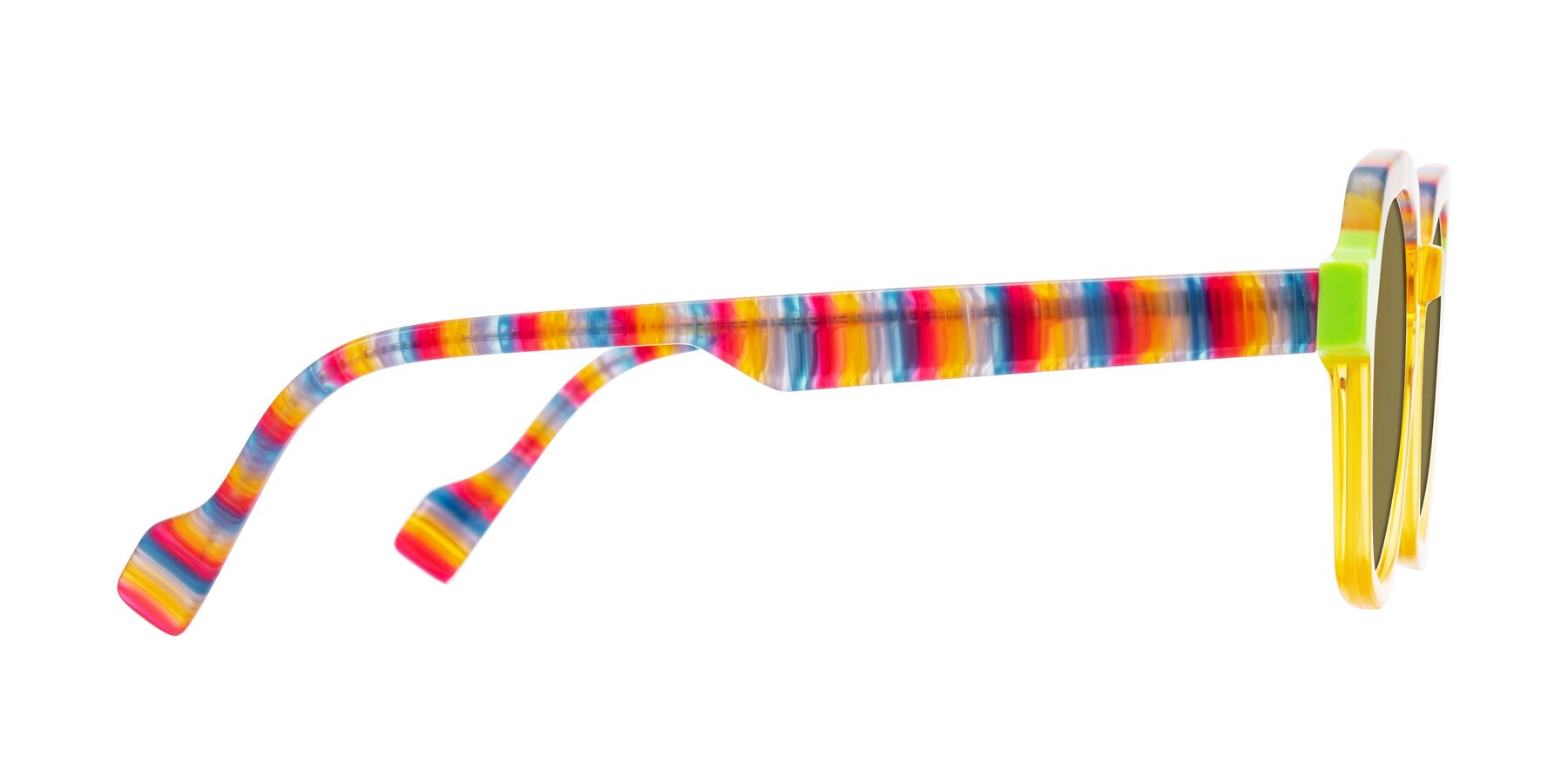 Side of Ralyn in Citrine Pop with Brown Polarized Lenses