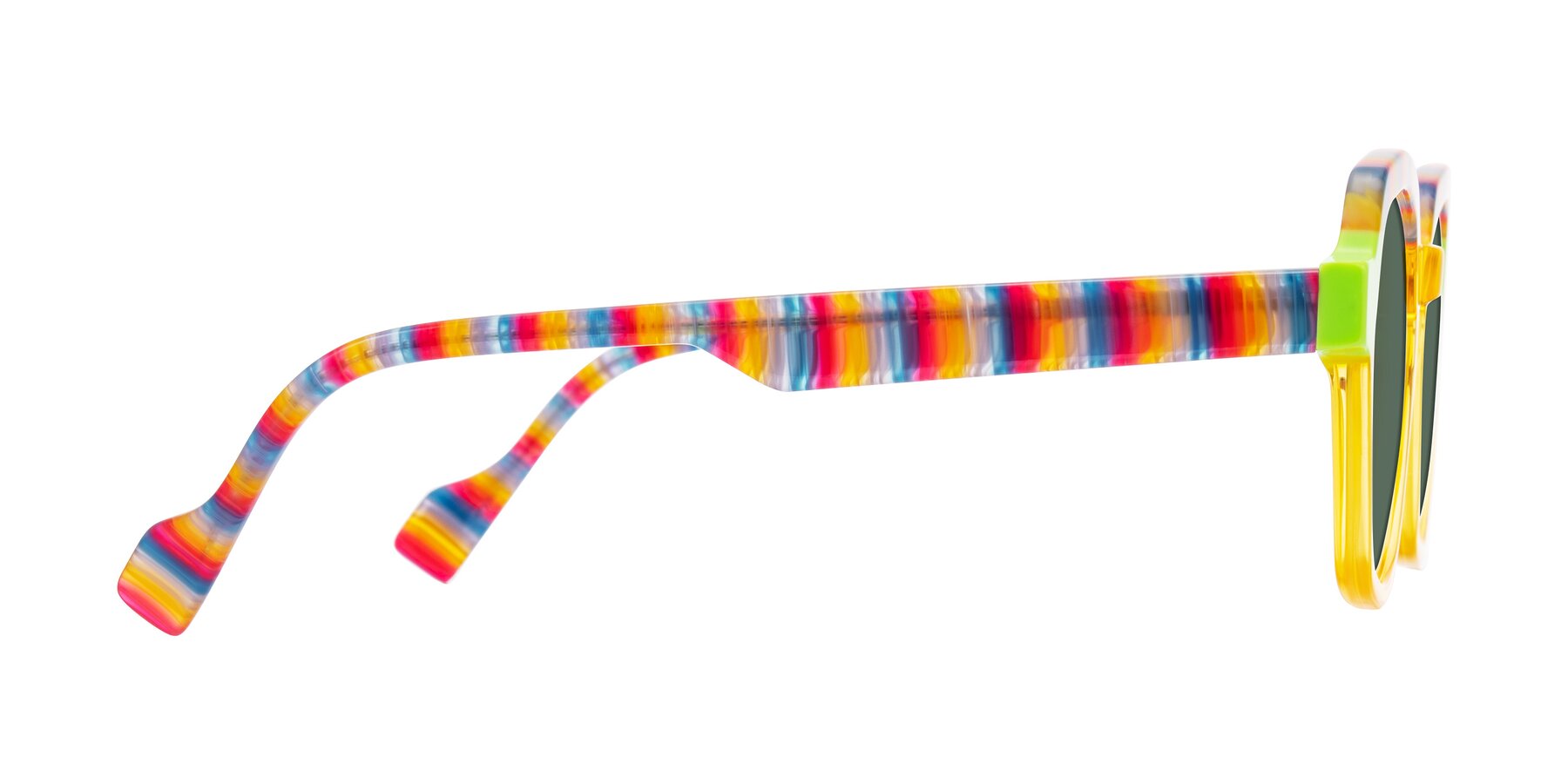 Side of Ralyn in Citrine Pop with Green Polarized Lenses