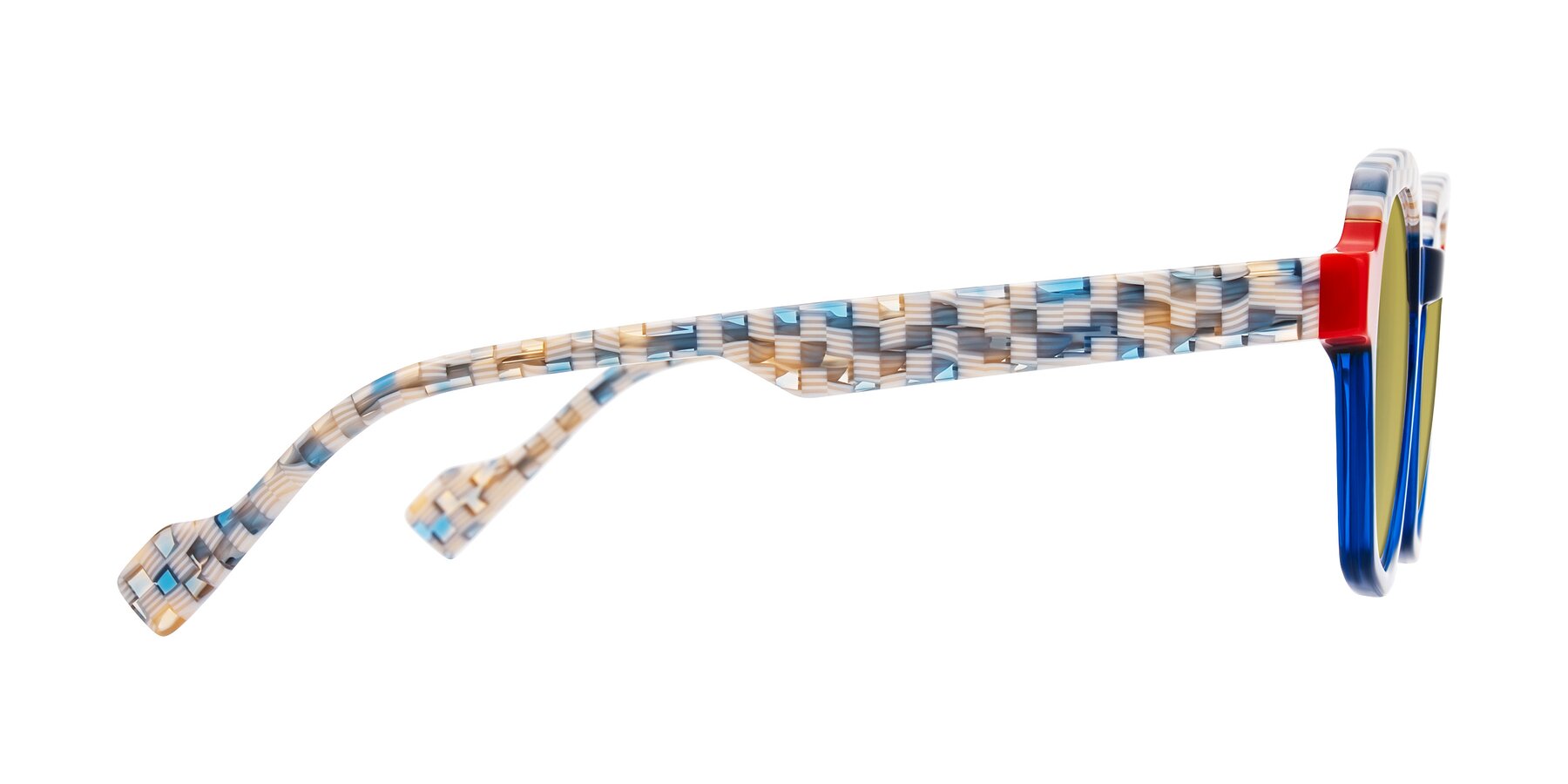 Side of Ralyn in Studio Blue with Champagne Tinted Lenses